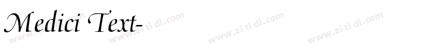 Medici Text字体转换